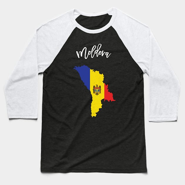 Moldova Baseball T-Shirt by phenomad